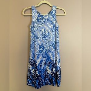 Lilly Pulitzer Turtley Awesome Blue Sea Turtles Kristen Swing Dress Size XXS
